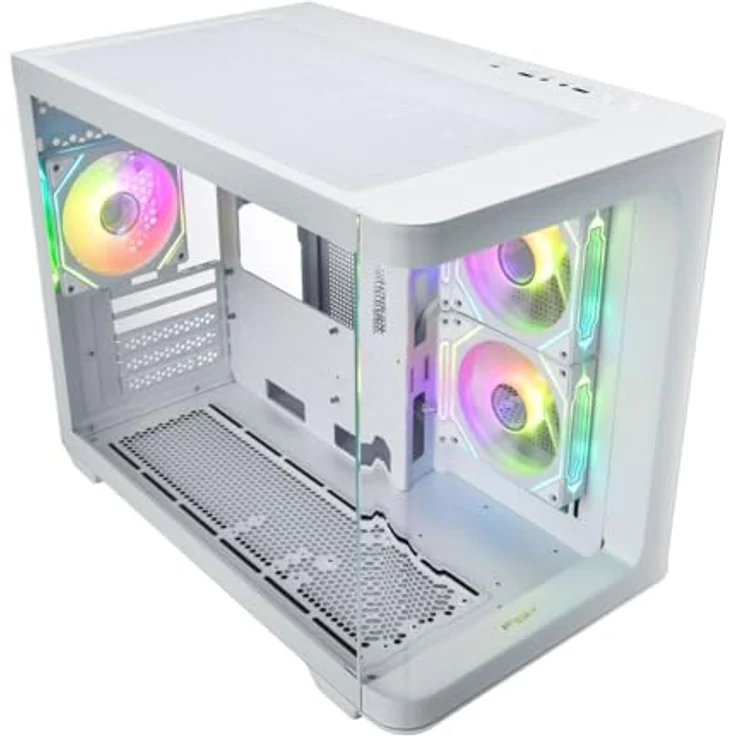 Fortron FSP GEH Mini S380-WA, Micro-ATX/Mini-ITX Gehäuse, kompaktes Design in Weiß mit optimierter Luftzirkulation – Bild 2