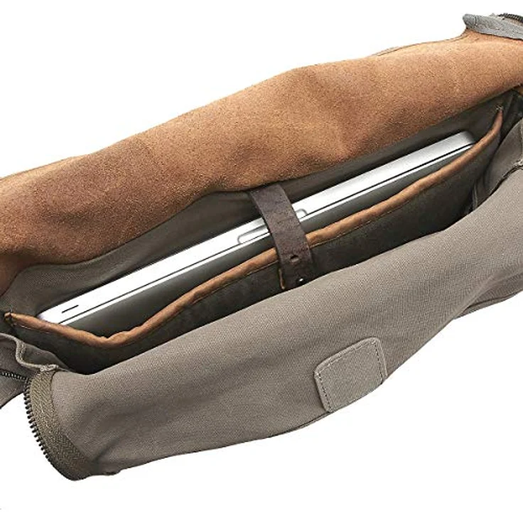 Harold's Umhängetasche Twister 2706, Kuriertasche M für Laptops bis 31x26x2 cm, pflanzlich gegerbtes Rindleder, braun – Bild 5