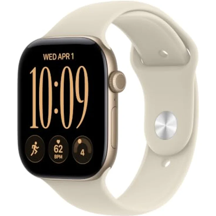 Apple Watch Sport Band 46mm S/M, Hochleistungs-Gummimaterial in Sand, innovativer Pinverschluss – Bild 2