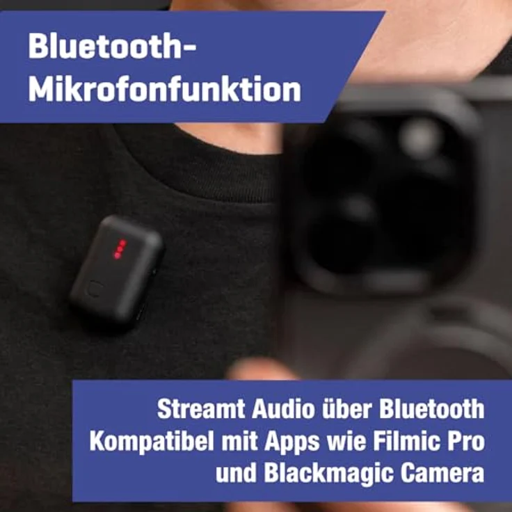 Instamic Pro Plus C Mono, kabelloser Audiorecorder mit IP67 Wasserschutz, 32-Bit-Float-Aufnahme und Bluetooth Streaming – Bild 15