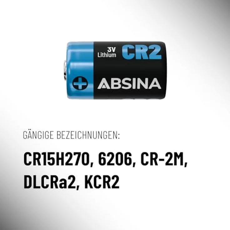 ABSINA CR2 Lithium Batterie 3V, 8er Pack mit 800 mAh Kapazität, ideal für Kameras und Taschenlampen – Bild 4