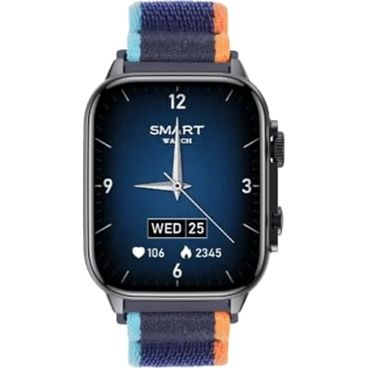 Trevi T-FIT 430 A, Smartwatch mit 1,95 Zoll AMOLED Display, kabelloser Anruffunktion, IP68 Wasserdichtigkeit und Wellness-Tracking, Schwarz – Bild 2