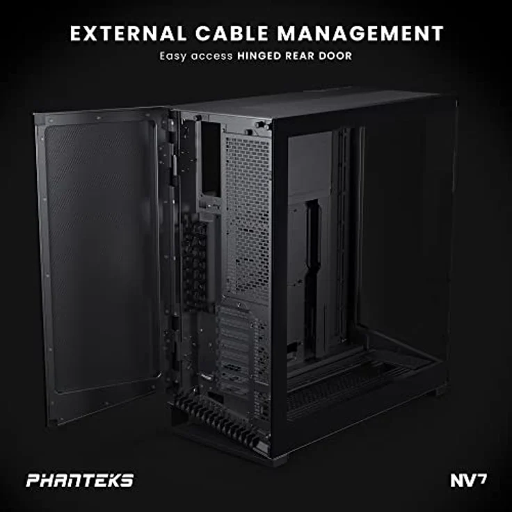 Phanteks NV-Serie NV7 E-ATX-Gehäuse, gehärtetes Glas, D-RGB - schwarz – Bild 5