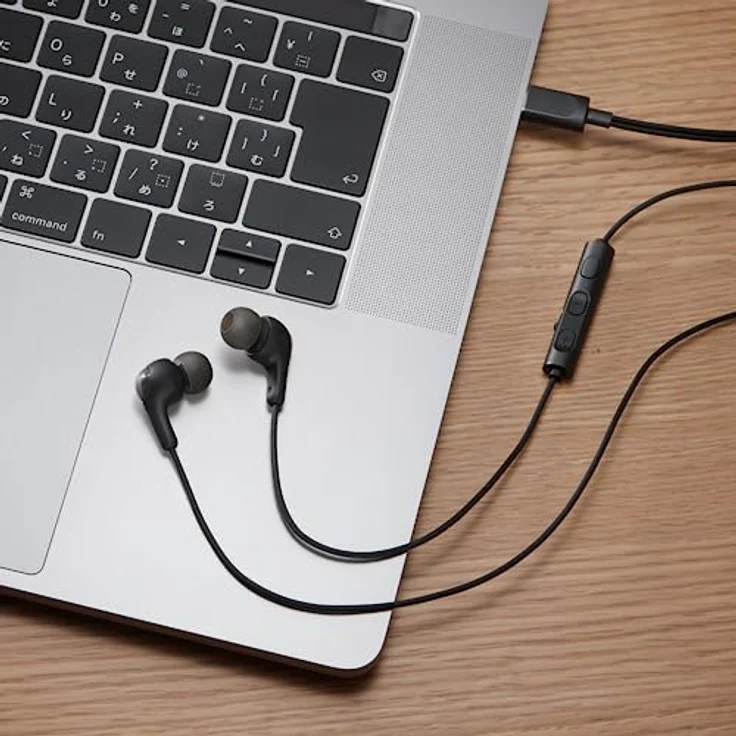 JVC HA-FR9UC-B - USB Typ-C kabelgebundener Kopfhörer mit kraftvollem und kristallklarem Klang, praktischem Mikrofon und 3-Tasten-Fernbedienung in äußerst kompakter Bauform (Schwarz) – Bild 3