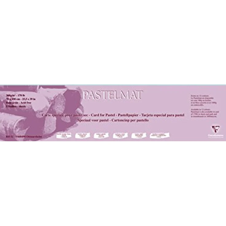 Clairefontaine Pastelmat Bastelpapier für trockene Techniken, 360 g/m², 70x100 cm, archival-fähig, pH-neutral, organische Oberfläche – Bild 1