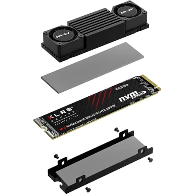 PNY CS3150 2TB M.2 NVMe Internal Solid State Drive (SSD) with Black Heatsink - Extreme Performance with 12,000 MB/s Seq. Read Speeds – Bild 5