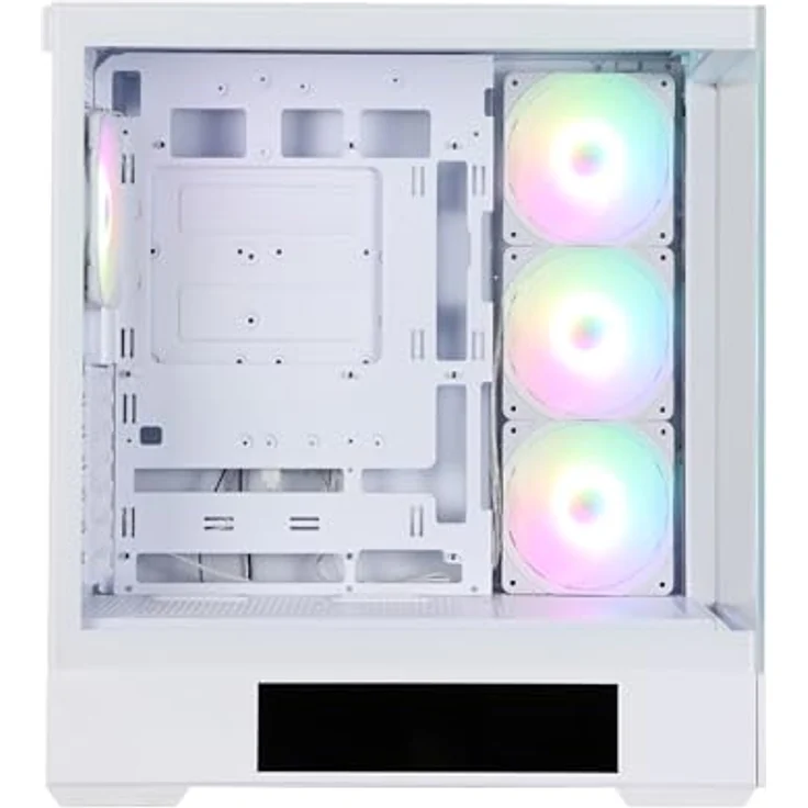 Zalman P40 DS, Medium Tower PC-Gehäuse mit 4x 120 mm ARGB Lüftern und 9,1 Zoll LCD-Display, weiß – Bild 4
