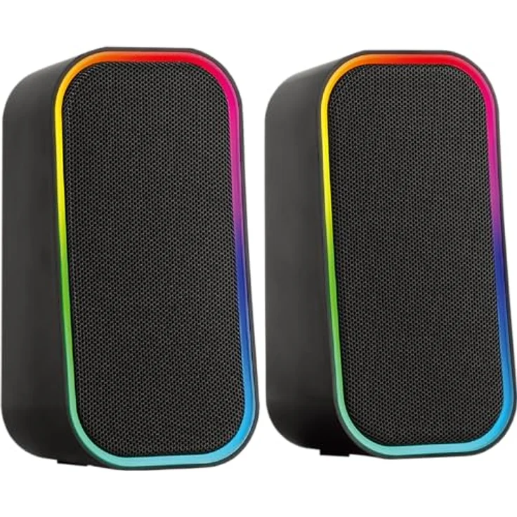 Speedlink Token Gaming PC Lautsprecher Bluetooth - RGB Gaming Lautsprecher, 3,5mm AUX Klinke oder Bluetooth Verbindung, 6 Beleuchtungsmodi, 12W, schwarz – Bild 3