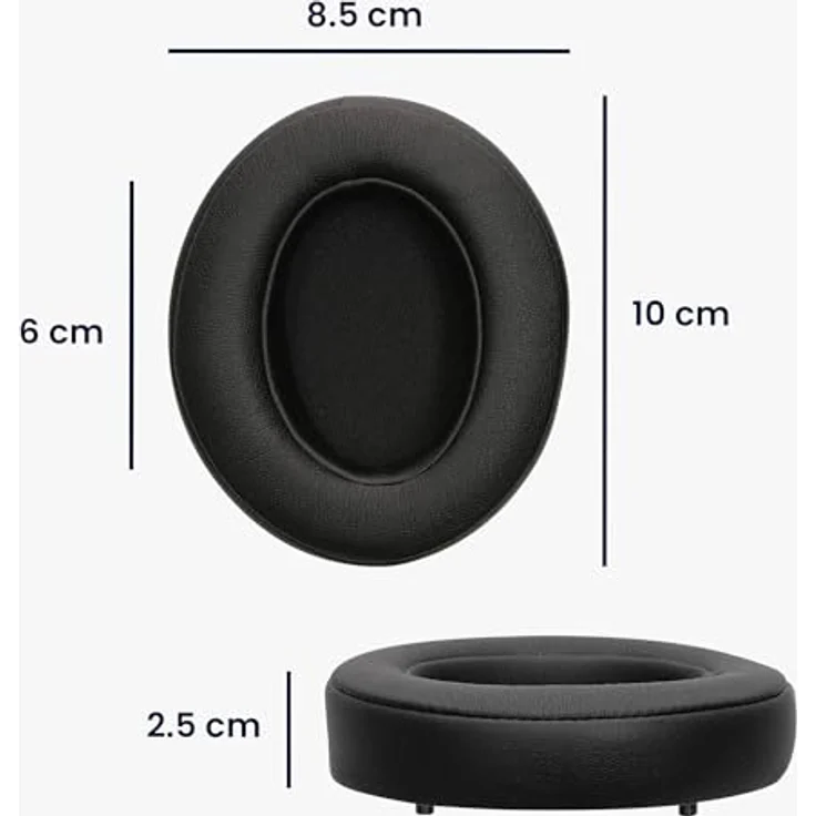 kwmobile 2X Ohrpolster kompatibel mit DOQAUS Polster - Kopfhörer Polster aus Kunstleder für Over Ear Headphones – Bild 4