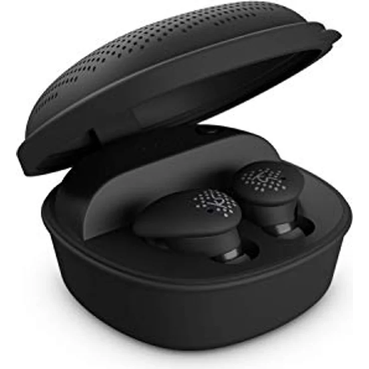 KitSound KSDISTWSBK ''District Echte'' drahtlose Bluetooth-Ohrhörer mit Drahtlos-Ladestab und Powerbank Schwarz – Bild 3