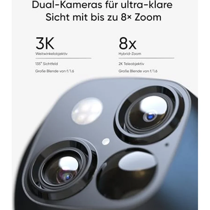 eufy Security SoloCam S340, Überwachungskamera aussen solar, 360°-Überwachung, Keine Toten Winkel, Überwachungskamera aussen mit 2,4-GHz-WLAN, Gebührenfreie Nutzung, HomeBase 3 kompatibel – Bild 2
