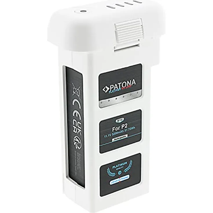 Patona Platinum Battery DJI P2, 5200 mAh Li-Polymer Akku für DJI Phantom 2 und Phantom 2 Vision, Weiss