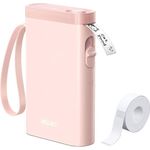 Nelko P21, Thermo-Etikettendrucker in Pink, 203 DPI, 60 mm/s Druckgeschwindigkeit, Bluetooth
