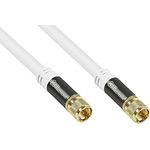 SmartFLEX SAT TV Antennenkabel - 7,5 m - F-Stecker beidseitig - 4-fach geschirmt / 120dB / 75 Ohm - vergoldete Anschlüsse - WEISS