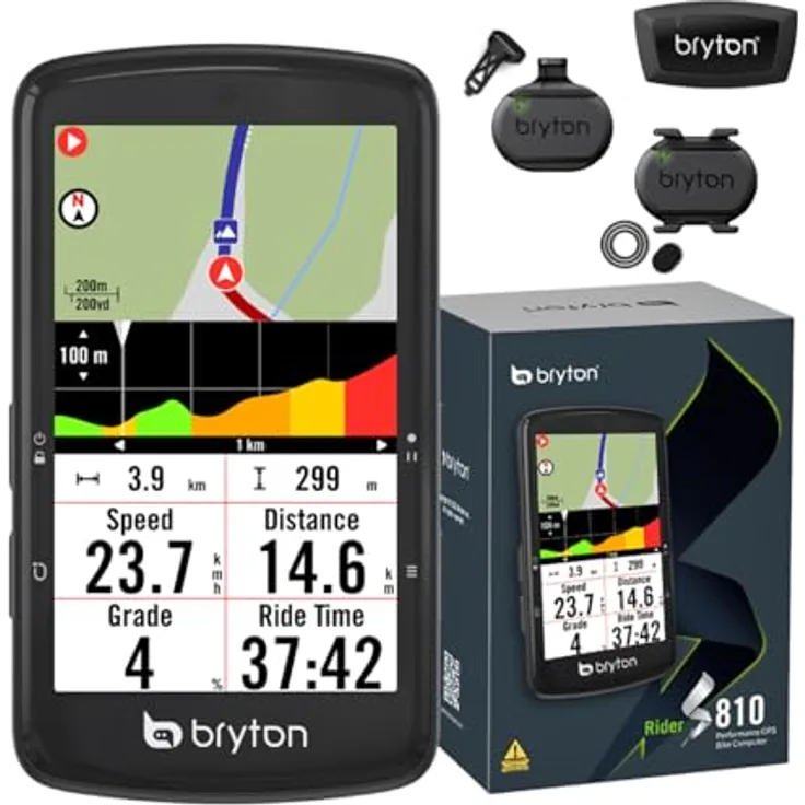 Bryton GPS Rider S810 T, Fahrradcomputer mit hochwertigem Material und einfacher Bedienung