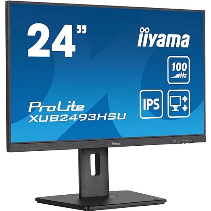 iiyama Prolite XUB2493HSU-B7 60,5cm 23,8" IPS LED-Monitor Full-HD 100Hz HDMI DP USB2.0 Höhenverstellung Pivot Adaptive Sync schwarz – Bild 1