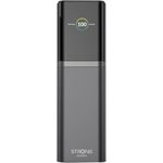 STRONG S-19 Powerbank 12000 mAh, universelle Powerbank mit 1x USB-A und 2x USB-C Anschlüssen, Schwarz