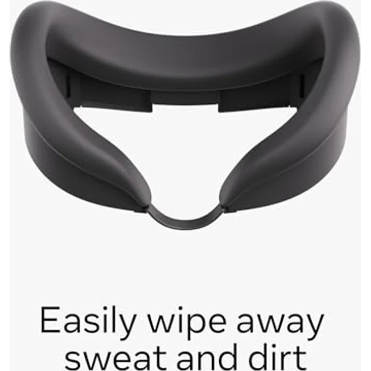 Meta Quest 3 Silicone Facial Interface Virtual-Reality-Brille, bequeme Gesichtsschnittstelle, Schwarz – Bild 2
