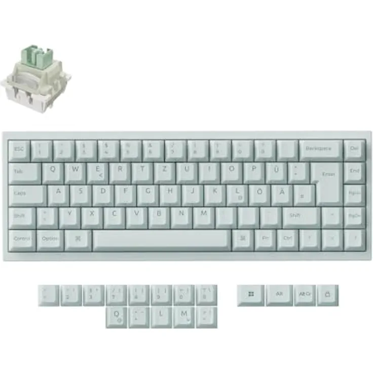 Keychron Q16 HE 8K, Kabellose Mechanische Tastatur mit 8K Polling Rate und Keramik-Gehäuse, 65% DE-ISO Layout, Hot-Swap & QMK/VIA programmierbar für Mac/Windows