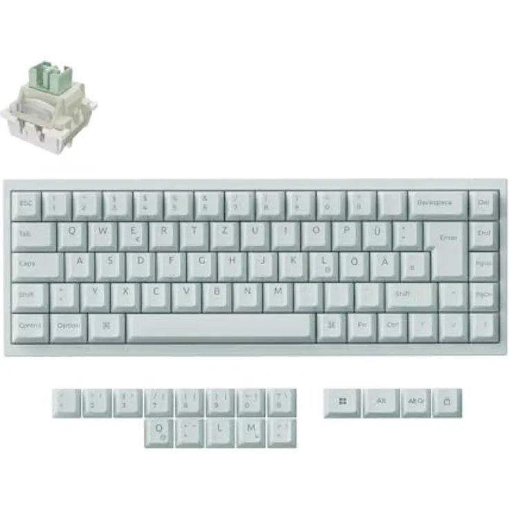 Keychron Q16 HE 8K, Kabellose Mechanische Tastatur mit 8K Polling Rate und Keramik-Gehäuse, 65% DE-ISO Layout, Hot-Swap & QMK/VIA programmierbar für Mac/Windows – Bild 1