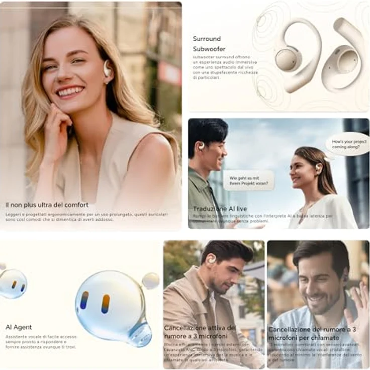 Honor Earbuds Open – Kabellose In-Ear-Kopfhörer für Reisen & Sport, Komfort & Top-Klang, Schwarz – Bild 2