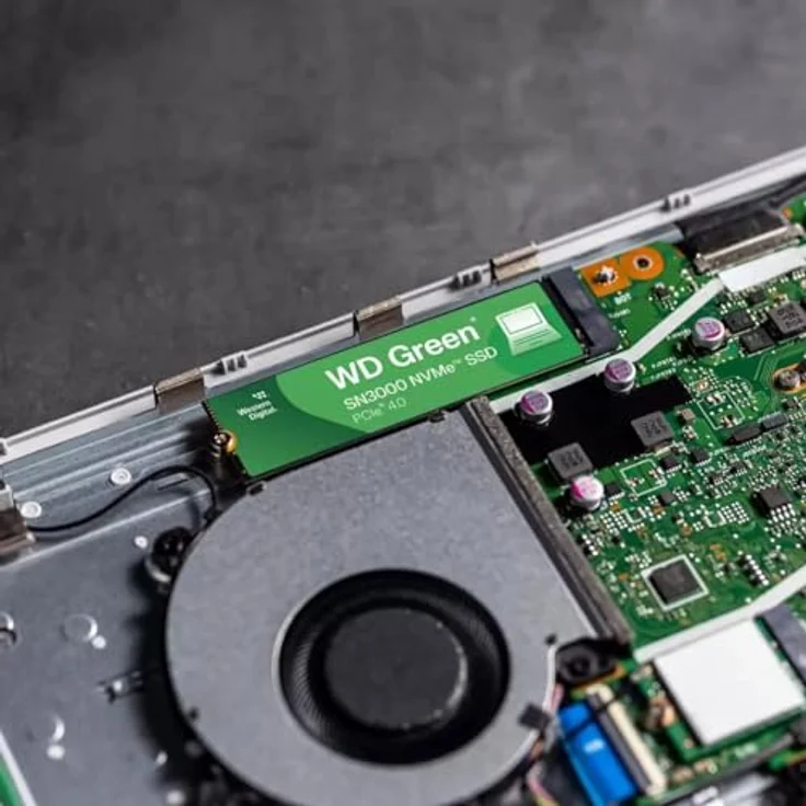 Western Digital WD Green SN3000 NVMe 500GB, PCIe Gen4 Leistung, M.2-SSD Design, 5.000 MB/s – Bild 4