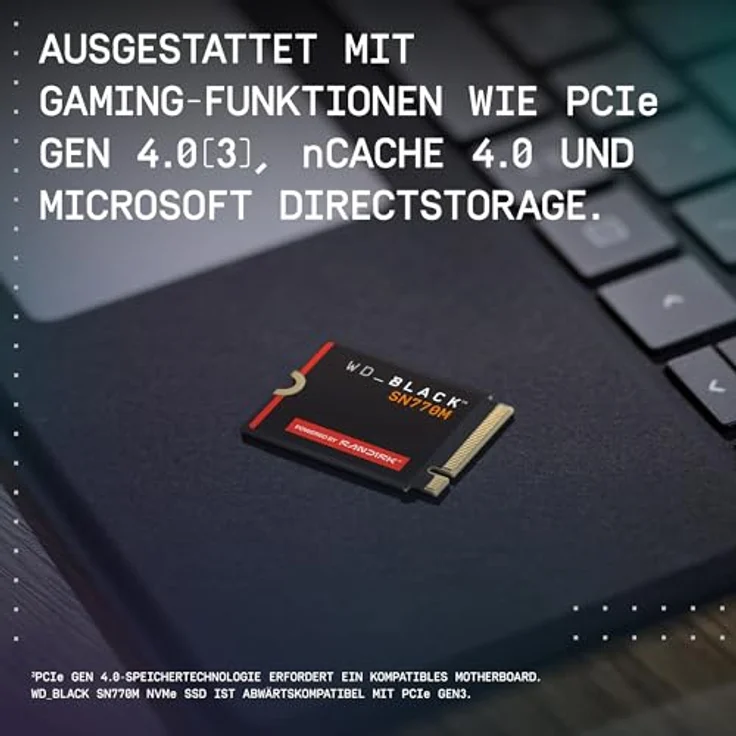 WD_Black SN770M interne SSD (2 TB) 5150 MB/S Lesegeschwindigkeit, 4850 MB/S Schreibgeschwindigkeit, M.2 2230 NVMe - Preisvergleich – Bild 9