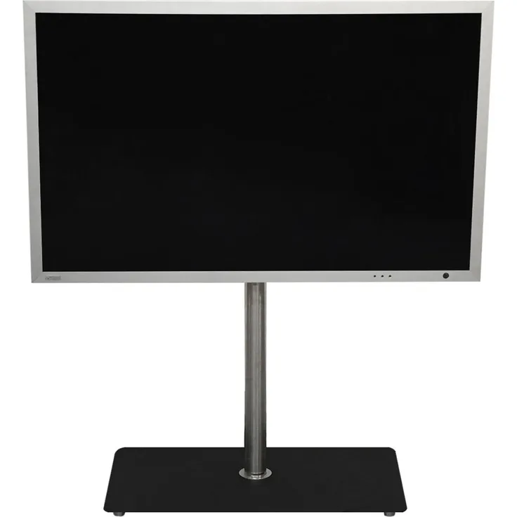 Wissmann Designer TV-Ständer aro art 139-E-1, eckiger Sockel 68x41cm, schwarz, 360° drehbar für TV 40"-75" bis 55 kg