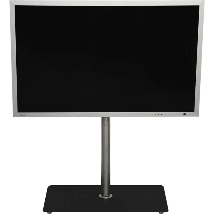 Wissmann Designer TV-Ständer aro art 139-E-1, eckiger Sockel 68x41cm, schwarz, 360° drehbar für TV 40"-75" bis 55 kg
