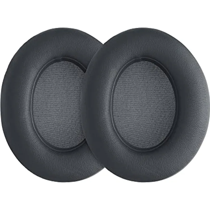 kwmobile 2X Ohrpolster kompatibel mit Beats Studio 2/3 Wireless Polster - Kopfhörer Polster aus Kunstleder, Ersatz Ohrpolster Set für Over Ear Headphones - Schwarze Lederoptik