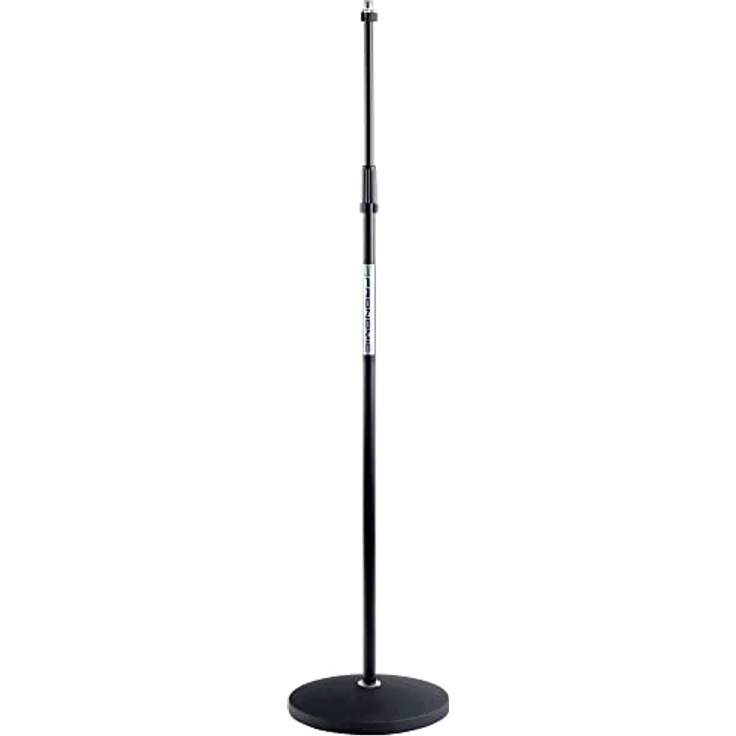 Pronomic MS-100 Mikrofonstativ mit Tellersockel - Mikrofonständer - Tellerstativ - Höhe: 88-158 cm - Gewicht: 3,4 kg - schwarz – Bild 1