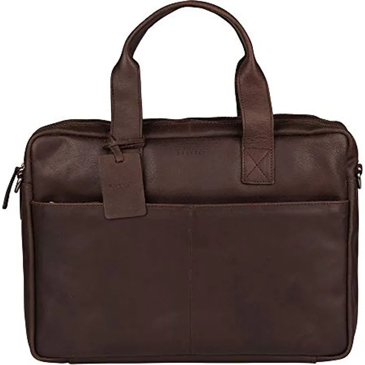 BURKELY Vintage Jesse Aktentasche Leder 42 cm Laptopfach, Braun