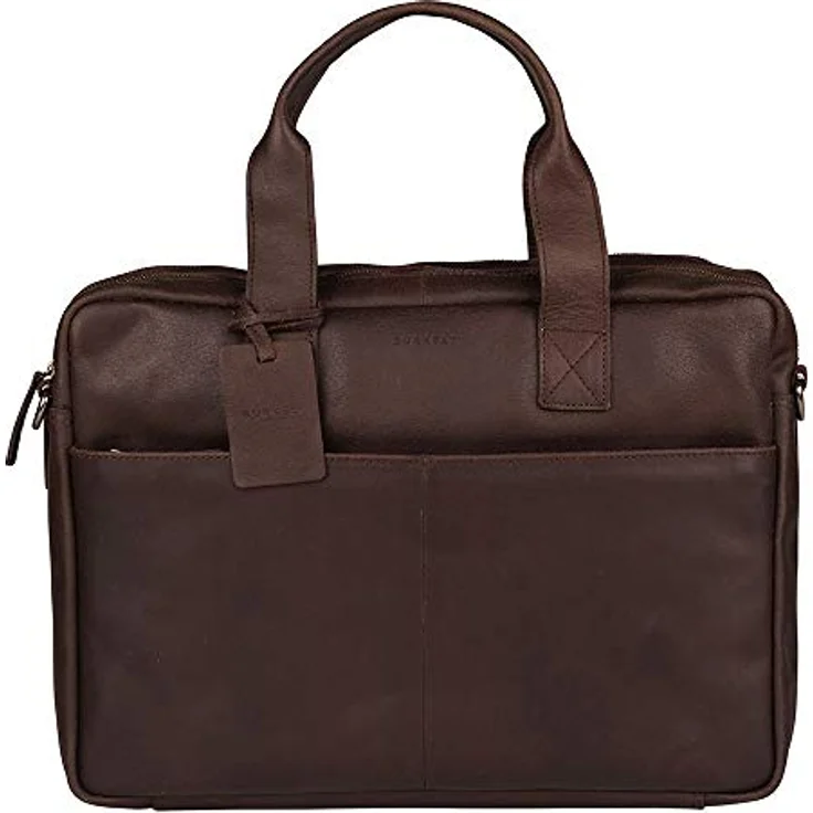 BURKELY Vintage Jesse Aktentasche Leder 42 cm Laptopfach, Braun – Bild 1