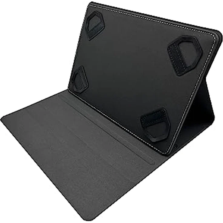 Lobwerk 2in1 Bluetooth Tastatur und Universaltasche für Tablets 9-11 Zoll, schwarze Schutzhülle mit Beleuchtung und magnetischem Verschluss – Bild 4
