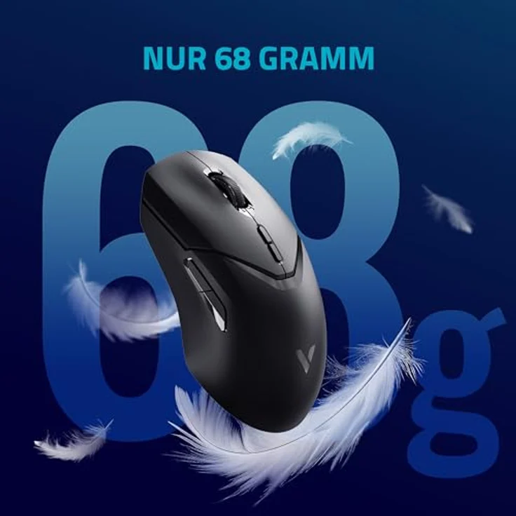Rapoo VT9PRO kabellose 2,4 GHz Gaming-Maus mit 26000 DPI Sensor, 50 G Beschleunigung, 650 IPS, bis zu 160h Akkulaufzeit - Schwarz – Bild 5