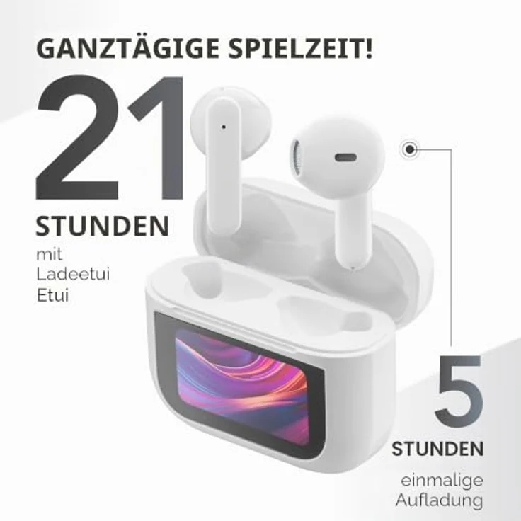 Music Sound GROOVE, True Wireless Stereo Kopfhörer für Anrufe und Musik, kabellos, 95 g, weiß – Bild 5