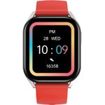 Canyon Smartwatch Chatter SW-58 BT-CALL, Silber Rot, Bluetooth-Anruffunktion, LCD-Bildschirm, 128 MB Speicher