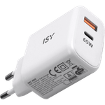 ISY IWC 4065, Universal-Ladegerät mit 65W Leistung, Überspannungs- und Überhitzungsschutz, Weiß