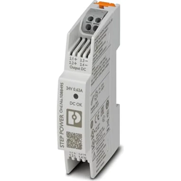 Phoenix Contact STEP3 Getaktet Netzteil, 100-240 V, 24V DC mit 630mA, DIN-Schienennetzteil