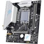 Douself JINGSHA LGA 1700 Intel GEN12/13 Prozessoren Desktop-Motherboard - Bis zu 64 GB DDR4, RGB-Lichtschnittstellen, 4*SATA3.0, M.2 NVME, 1000 Mbit/s Ethernet, HDMI VGA, Schwarz