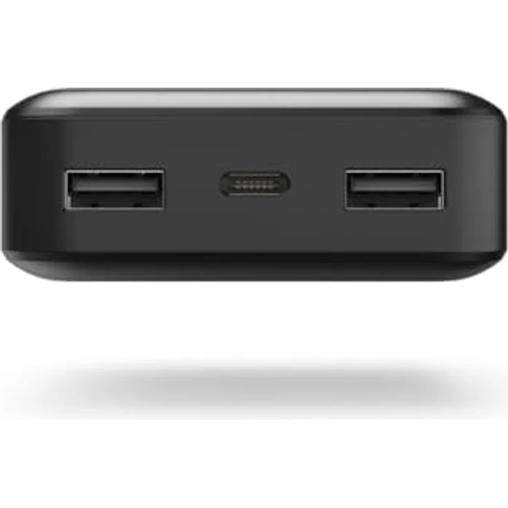 Hama Powerbank Pocket 10 10000mAh (externer Akku mit 2x USB A, LED Anzeige, Akku Pack Handy Zubehör, tragbares Ladegerät klein) anthrazit – Bild 2