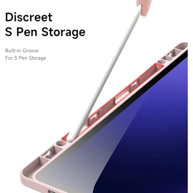 COFI 1453 Magi Hülle für Samsung Galaxy Tab S10 Ultra, mit Stifthalter und automatischem Ruhe-/Weckmodus, Pink – Bild 3