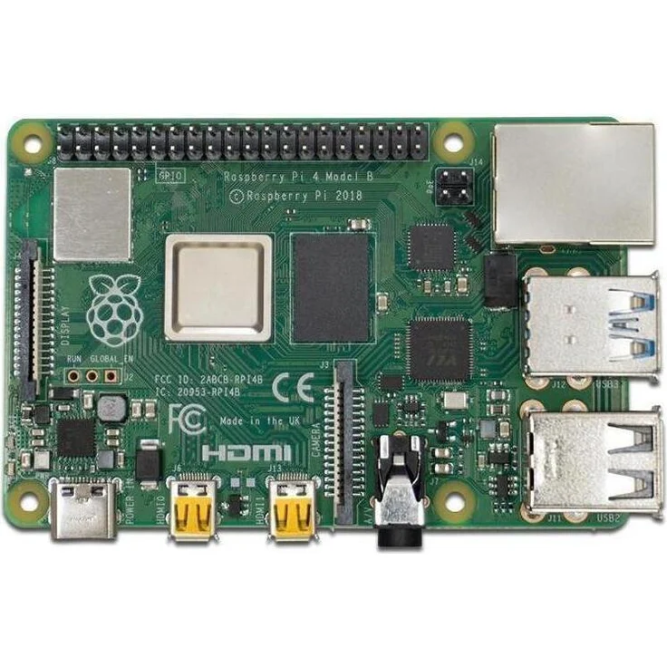 Raspberry Pi 4 Modell B 1GB SDRAM, Einplatinencomputer mit ARM Cortex-A72 Quad-Core-Prozessor, WiFi, Bluetooth 5.0, Gigabit-LAN, 4K-Video, USB 3.0, USB-C, Dual-Monitor-Unterstützung, lüfterlos, energieeffizient – Bild 1
