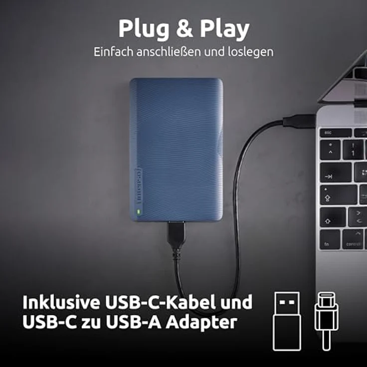 Intenso Memory Safe 1 TB Tragbare Externe Festplatte, 2,5 Zoll, USB 3.2 Gen 1, inkl. Ashampoo Backup Pro für PC und Mac – Bild 3