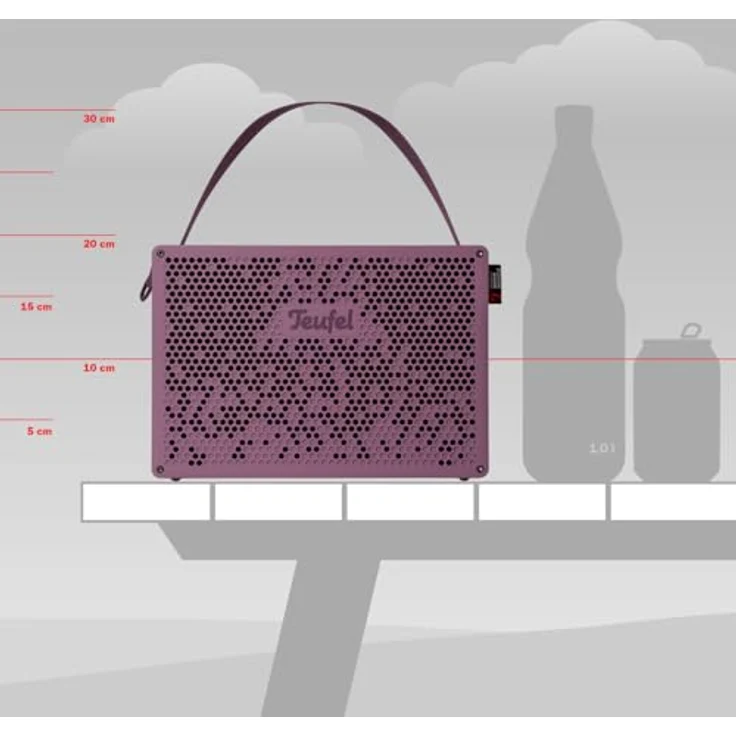Teufel Mynd 50 % recyceltem Kunststoff wasserdicht Bluetooth tragbarer Speaker wild berry – Bild 9