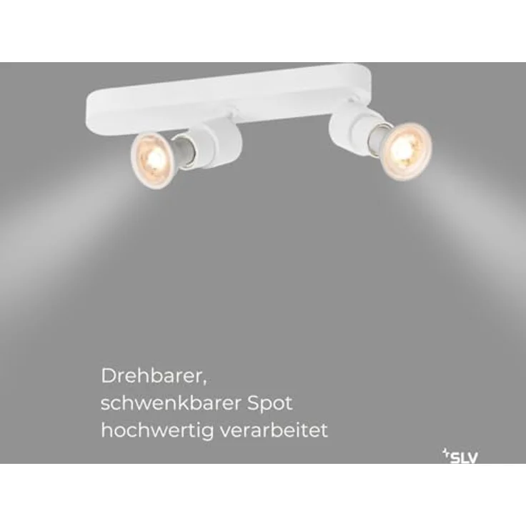 SLV PURI 2.0 BASIC, Deckenleuchte, Wandleuchte, Weiß - Flexibler Strahler für individuelle Lichtakzente – Bild 2