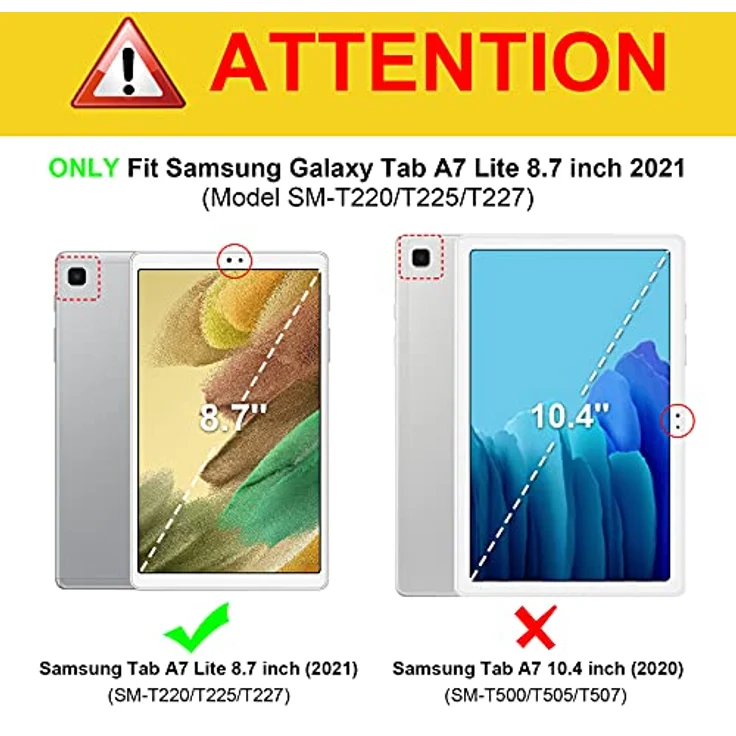 Fintie Tablet-Hülle Hülle für Samsung Galaxy Tab A7 Lite 8.7 2021 - Ultra Schlank Kunstleder Schutzhülle Cover in verschiedenen Farben. – Bild 3