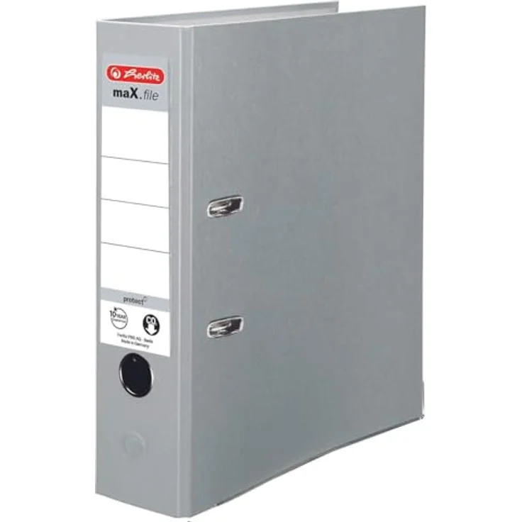 Herlitz Aktenordner maX.file protect, DIN A4, 8 cm Rückenbreite, Polypropylen, blau – Bild 2