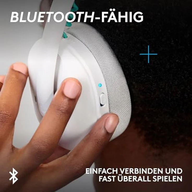 Logitech Lightspeed G325, Kabelloses Gaming Headset mit Over-Ear-Design und integriertem Mikrofon, Weiss – Bild 5