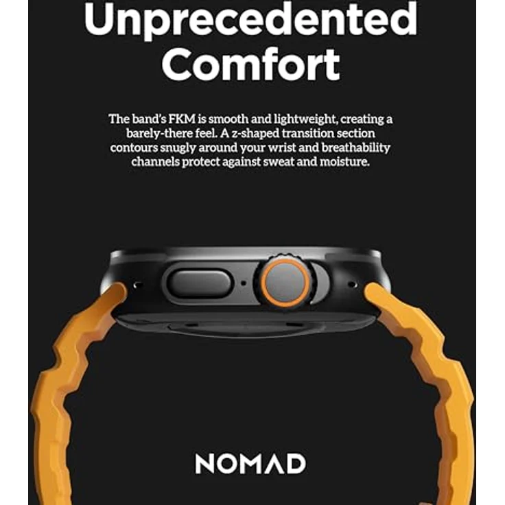 "Nomad Smartwatch-Armband Rocky Point Band 42/44/45/49mm Sol Connector, Leistungsstarkes Uhrenarmband in Schwarz" – Bild 5
